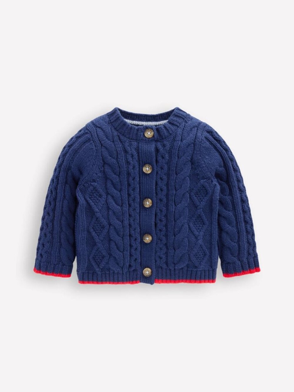 Baby Boden Heritage Cable Cardigan-Medieval Blue Size 3-6 Months